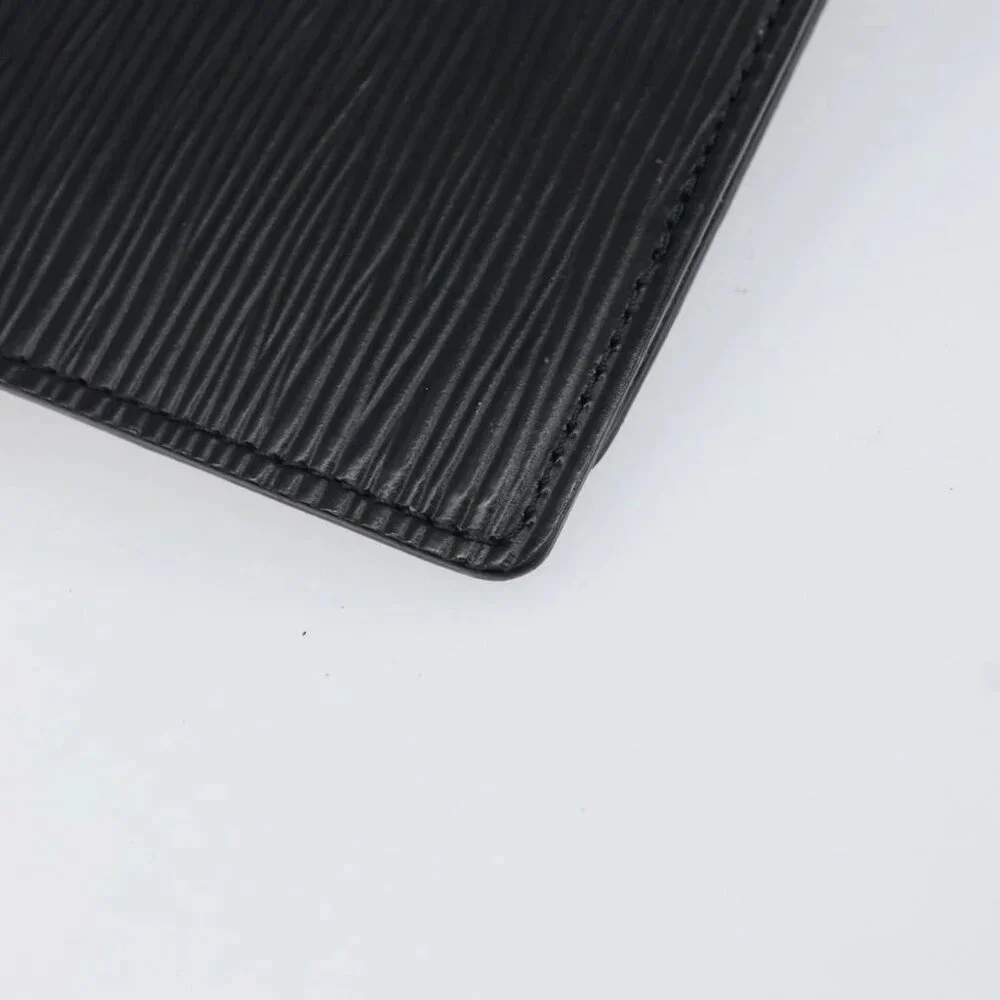 LOUIS VUITTON Epi Agenda PM Day Planner Cover Black R20052 LV Auth BA8369
